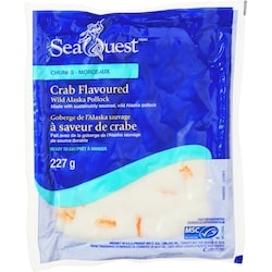 SeaQuest Goberge de l’Alaska sauvage à saveur de crabe en morceaux 227 g, 1,54 $/100g