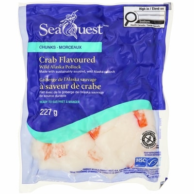 SeaQuest Goberge de l’Alaska sauvage à saveur de crabe en morceaux 227 g, 1,54 $/100g