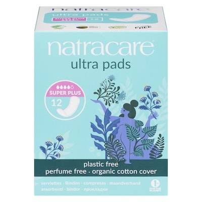 Natracare Serviettes Natural ultra longues Super Plus 12 ea, 0,67 $/1ch