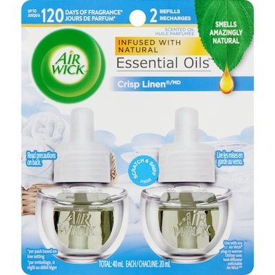 Air Wick Air Freshener, Scented Oil, Snuggle Fresh Linen, 2 Refills 2x20.0 ml, $25.00/100ml