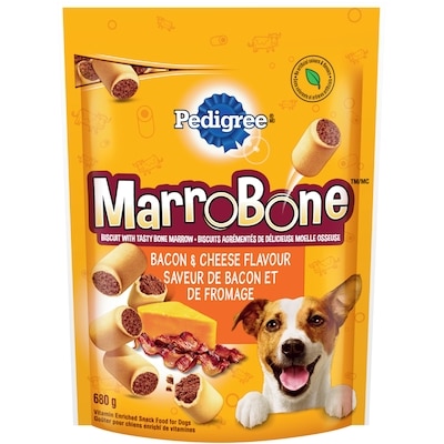 Pedigree Gâteries pour chiens adultes Marrobone saveur de bacon et de fromage 680 g, 1,03 $/100g