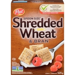 Post Céréales Shredded Wheat Spoon Size et Bran de Post 525 g, 0,86 $/100g