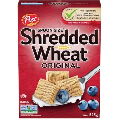 Post Post, Spoon Size Shredded Wheat Original 525 g, $1.05/100g