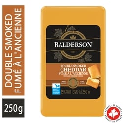 Balderson Double Smoked Cheddar Cheese 250 g, $5.60/100g