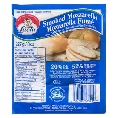 Santa Lucia Smoked Mozzarella Ball 227 g, $2.86/100g