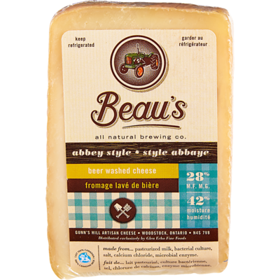 Glen Echo Beau's Abbey Style Beer Washed Rind Cheese $59.90/1kg $27.18/1lb