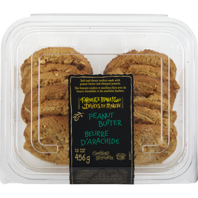 Délices du Marché Biscuits au beurre d’arachides paquet de 12 456 g, 1,10 $/100g