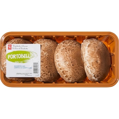 President's Choice Portobello Mushroom Caps 4 ea, $2.86/100g $1.30/1lb