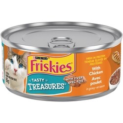 Purina Friskies Tasty Treasures avec Poulet en Sauce, Nourriture Humide pour Chats 156 g, 0,76 $/100g