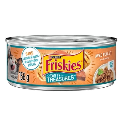 Purina Friskies Tasty Treasures avec Poulet en Sauce, Nourriture Humide pour Chats 156 g, 0,83 $/100g