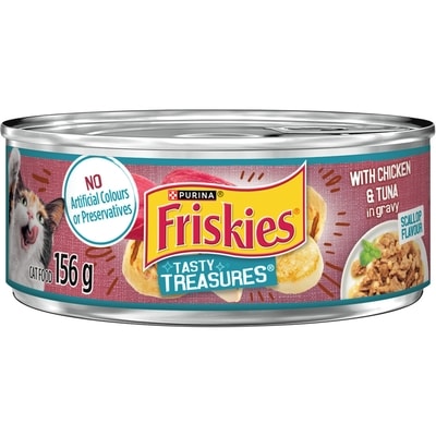 Purina Friskies Tasty Treasures Chicken and Tuna in Sauce, Wet Cat Food 156 g, $0.58/100g
