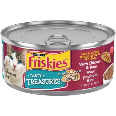Purina Friskies Tasty Treasures avec Poulet et Thon, Nourriture Humide pour Chats 156 g, 0,64 $/100g