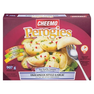 Cheemo Perogies, Roast Garlic 907 g, $0.33/100g