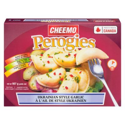 Cheemo Perogies, Roast Garlic 907 g, $0.50/100g