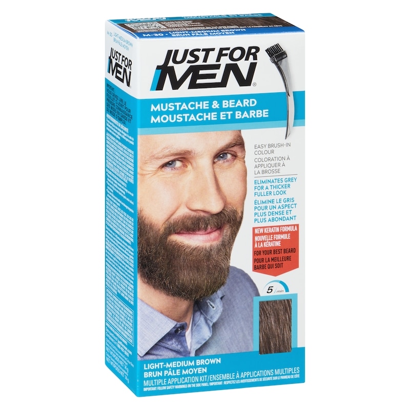 Men's Mustache And Beard Colour Light Medium Brown M30