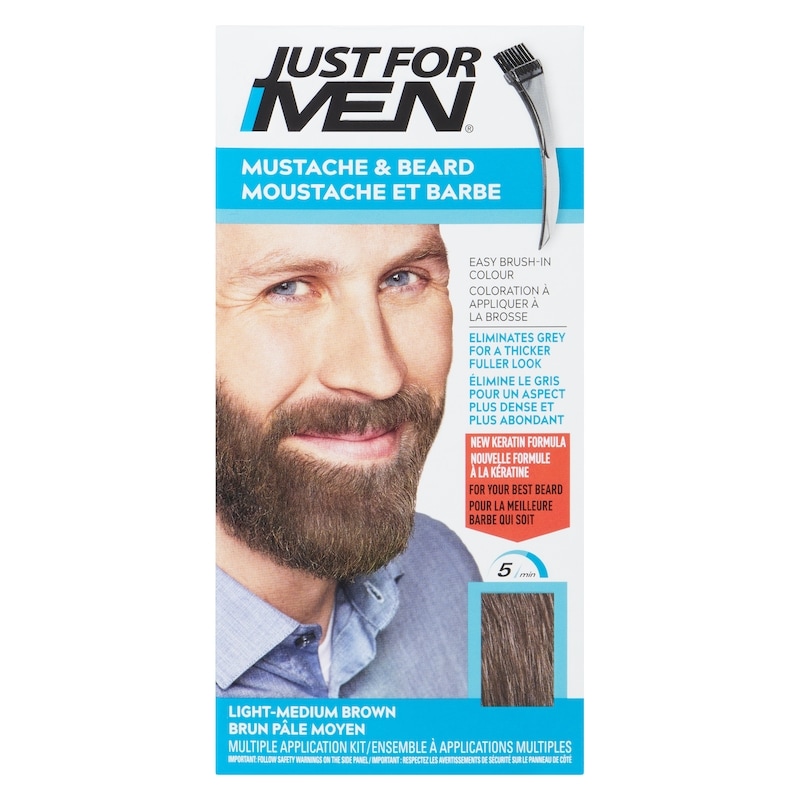 Men's Mustache And Beard Colour Light Medium Brown M30