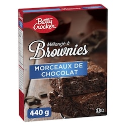 Betty Crocker Mélange à brownies Morceaux de chocolat 440 g, 0,98 $/100g