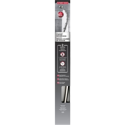 null Curved Smart Rod Tension Shower Bar 1 ea, $40.00/1ea