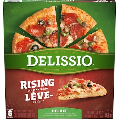 Delissio Rising Crust Deluxe Pizza 888 g, $0.96/100g