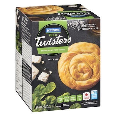 Fillo Twisters, Spinach & Feta Cheese