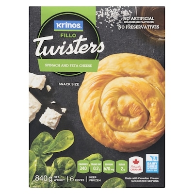 Fillo Twisters, Spinach & Feta Cheese