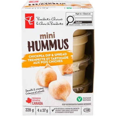 le Choix du Président Mini Contenants D’Hummus 228 g, 1,75 $/100g