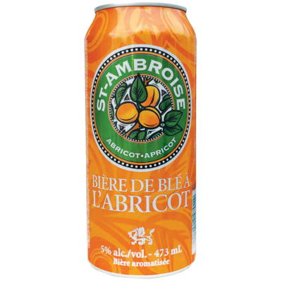 St-Ambroise Bière à l’abricot St-Ambroise, canette (Pièce d’identité requise au moment du ramassage) 473 ml, 0,74 $/100ml