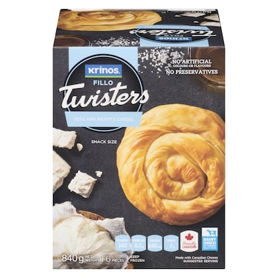 Krinos Fillo Twisters, Feta & Ricotta Cheese 840 g, $1.31/100g