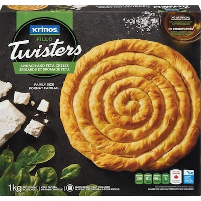 Krinos Fillo Twisters, Spinach & Feta Cheese 1 kg, $1.10/100g