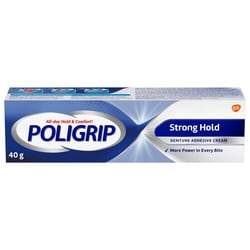 Strong Hold Denture Adhesive Cream, Zinc Free