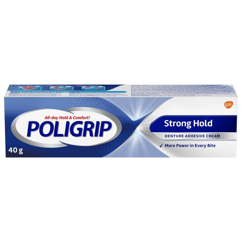 Strong Hold Denture Adhesive Cream, Zinc Free
