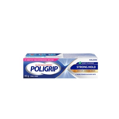 Poligrip Crème Adhésive Pour Prothèse Dentaire Forte Adhérence 40 g, 19,98 $/100g