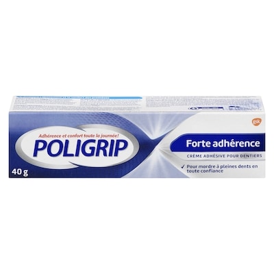 Poligrip Crème adhésive à forte adhérence pour dentier 40 g, 18,73 $/100g