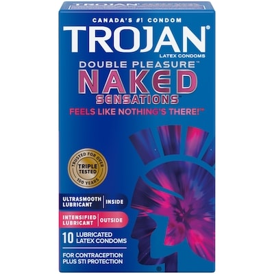 Trojan Condoms Sensations nues Double plaisir 10 ea, 1,30 $/1ch