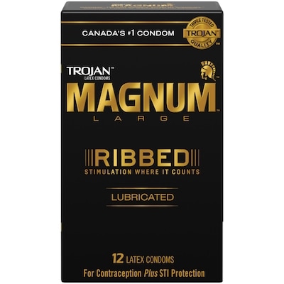 Trojan Magnum Ribbed Condoms 12 ea, $1.04/1ea