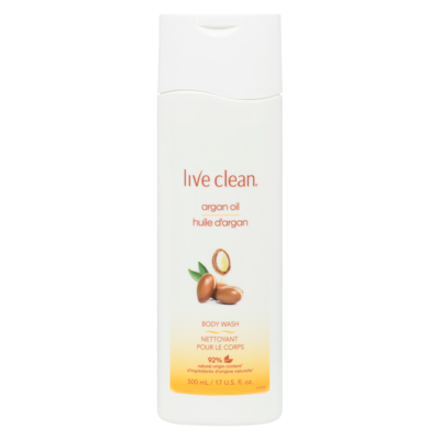 Live Clean Nettoyant pour le corps régénérateur huile d'argan 500 ml, 1,56 $/100ml