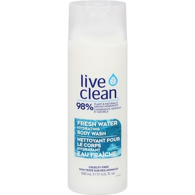 Live Clean Fresh Water Hydrating Body Wash 500 ml, $1.60/100ml