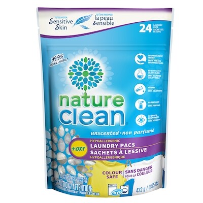 Nature Clean Capsules de détergent à lessive 432 g, 1,97 $/100g