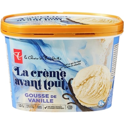 Crème glacée à la gousse de vanille La crème avant toutMC