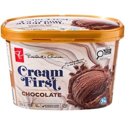 President's Choice Cream First Chocolate Premium Ice Cream 1.5 l, $0.43/100ml