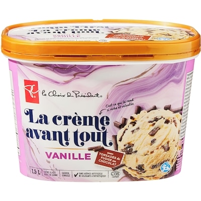 La crème avant tout, vanille avec torsades de fudge au chocolat