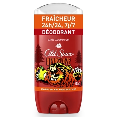 Old Spice Désodorisant sans aluminium Old Spice pour hommes, Bearglove, protection de 48 h 85 g, 11,16 $/100g