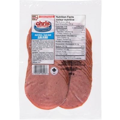 Chris Brothers Regular Salami  250 g, $1.60/100g