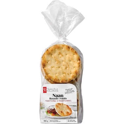 le Choix du Président Petits Pains Naan Ronds Traditionnels 480 g, 0,94 $/100g