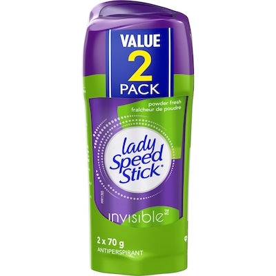 Lady Speedstick Antiperspirant Deodorant, Invisible, Powder Fresh 2x70.0 g, $4.99/100g