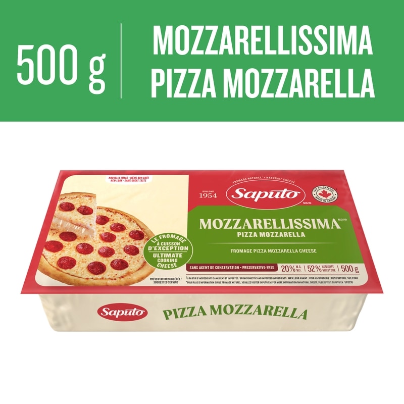 Saputo Mozzarellissima Pizza Mozzarella Cheese - 500 g | Atlantic
