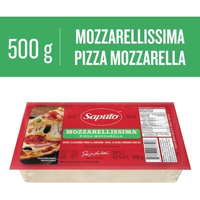 Saputo Mozzarellissima Pizza Mozzarella Cheese 500 g, $1.40/100g