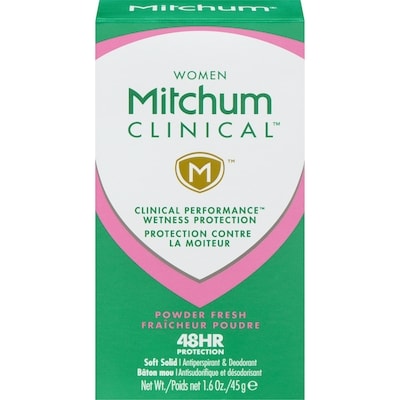 Mitchum Désodorisant Clinical Fraîcheur poudre pour femmes 45 g, 22,20 $/100g