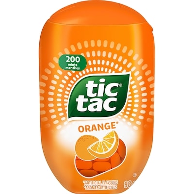 Tic Tac Mints, Orange, 200 Pills per Pack, Case of 4 Packs 4x98.0 g, $4.59/100g