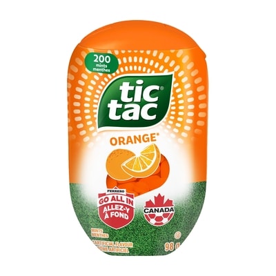 Tic Tac Mints, Orange, Mint Candy, 200 Pills 98 g, $4.59/100g